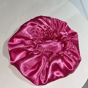 Pink Satin Hair Bonnet